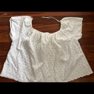 Cropped off shoulder top